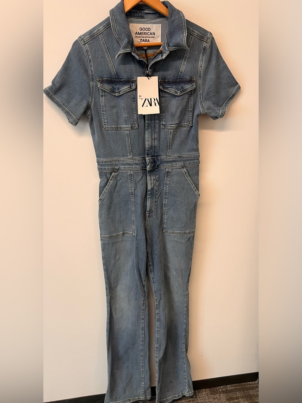 Zara x Good American Denim Jumpsuit NWT Size 3/L